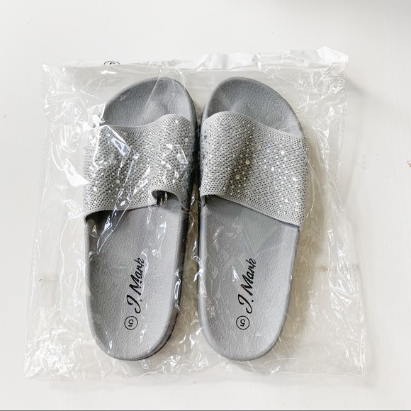 J. Mark Silver Slide Sandals - Picture 5 of 5